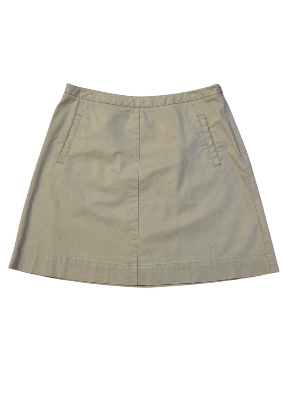 Boden Khaki A-Line Mini Skirt Size 10S Stretch Cotton Utility